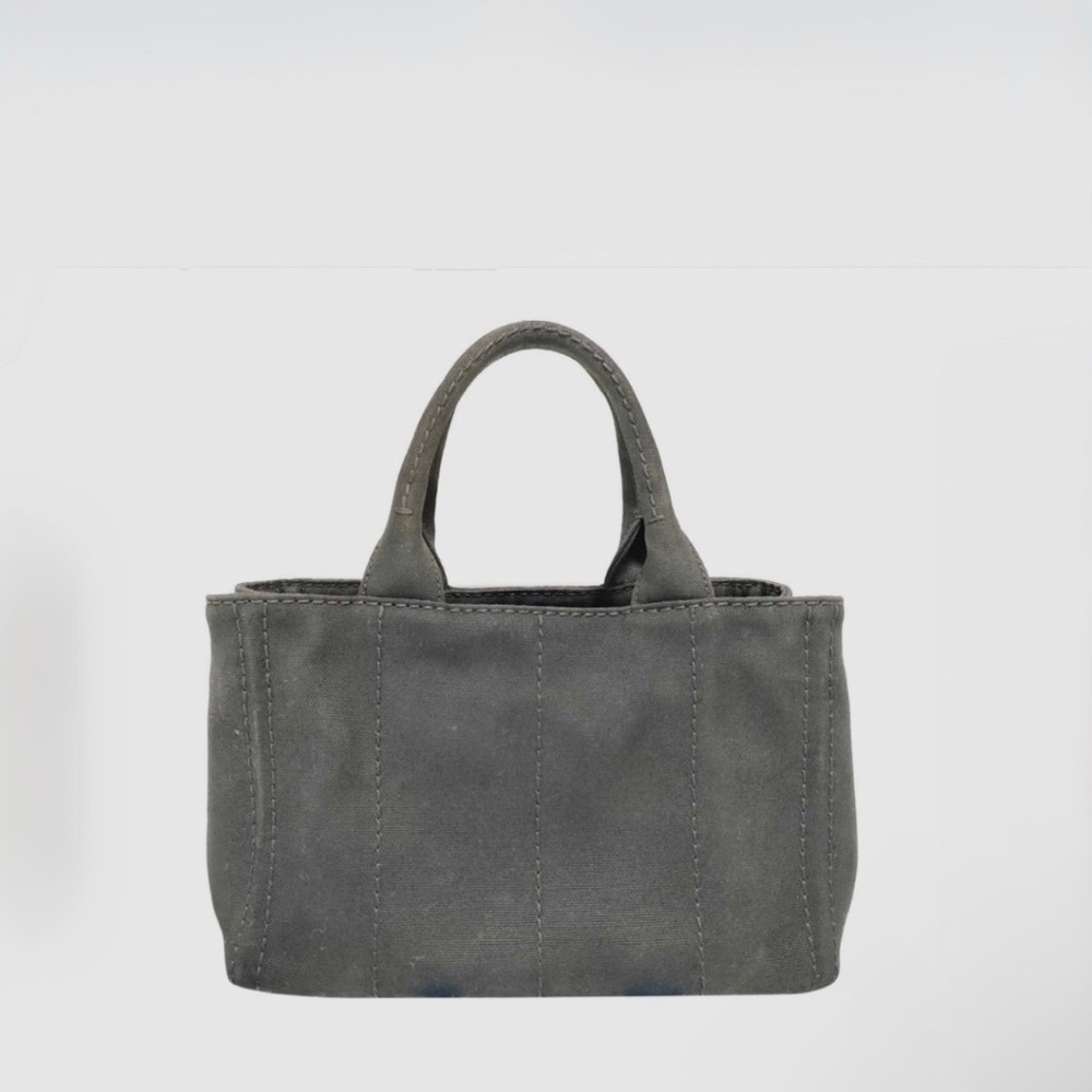 PRADA Canapa Tote Black Canvas includes strap and authentication card - Picture 2 of 5